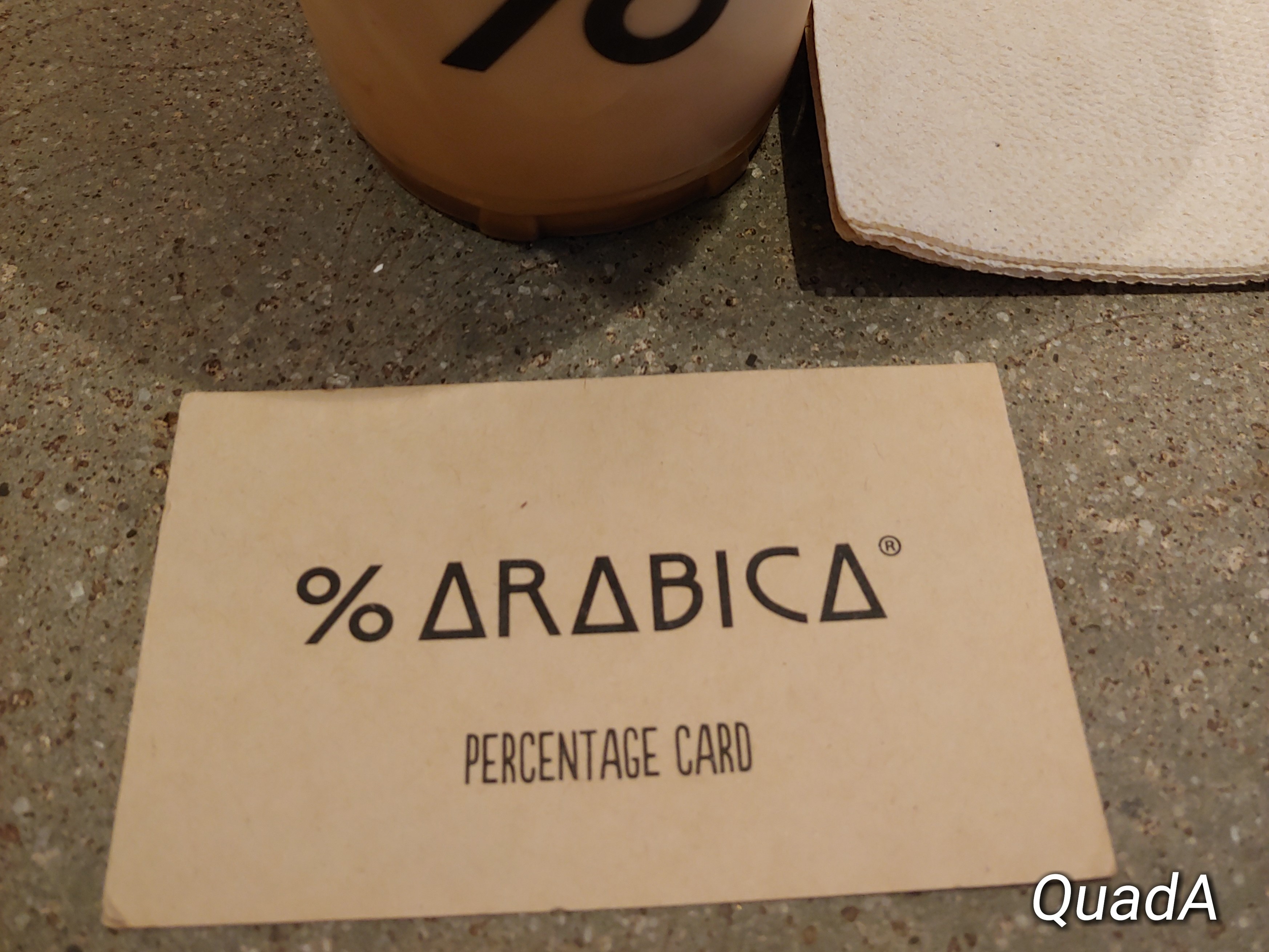 Arabica percentage card